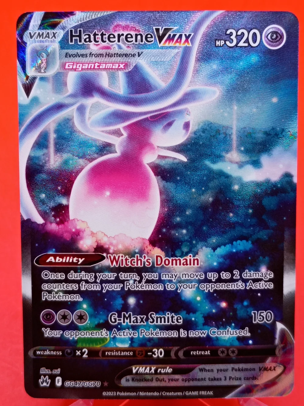 Hatterene VMAX GG47/GG70 Sword & Shield Crown Zenith Galarian Gallery NM Pokémon